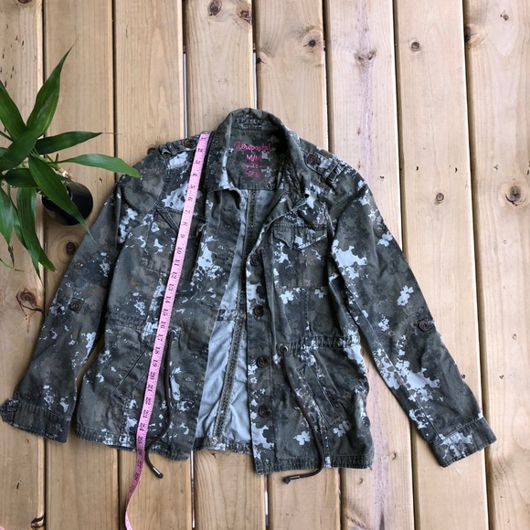 Camo Jacket Coat Army Green Floral Camouflage - Picture 4 of 6